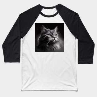 Cat Artwork Baseball T-Shirt